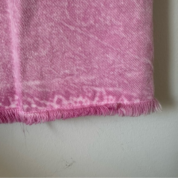 Jonathan Simkhai Cotton Malta Denim Wrap Mini Skirt in Flamingo Pink Size 28 - Picture 7 of 10